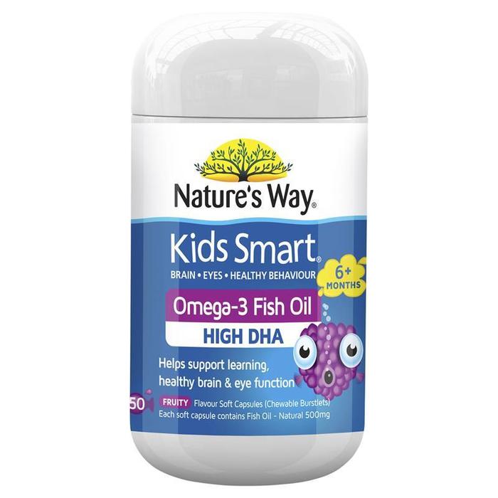 네이쳐스웨이 키즈 스마트 오메가-3 피쉬 오일 프루티 맛 50 츄어블 정 Natures Way Kids Smart Omega-3 Fish Oil Fruity Flavour 50 Chewable Capsules