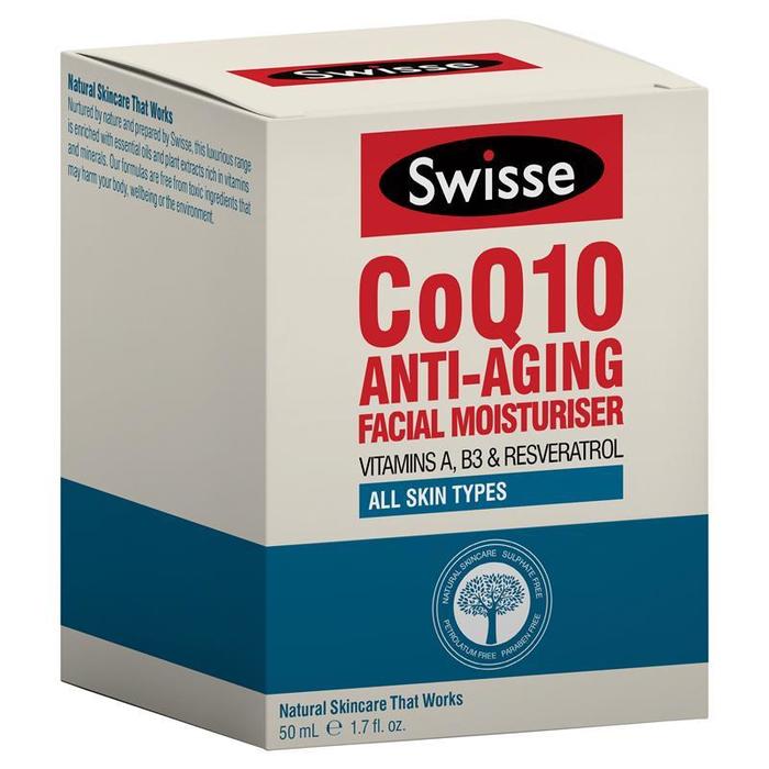 스위스 CoQ10 안티-에이징 페이스 모이스쳐라이저 50ml, Swisse CoQ10 Anti-Ageing Face Moisturiser 50ml