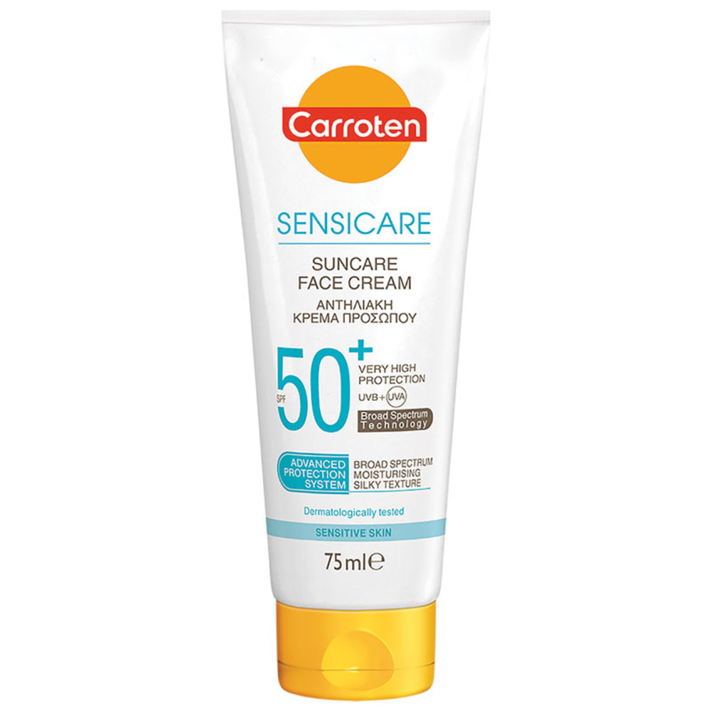 캐로텐 SPF 50+ 센시케어 페이스 크림 75ML, Carroten SPF 50+ Sensicare Face Cream 75ml