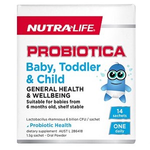 뉴트라라이프 프로바이오티카 베이비+토들러+어린이 14 개 Nutra-Life Probiotica Baby + Toddler + Child 14 Sachets