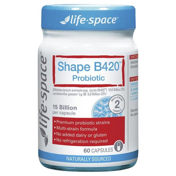 라이프스페이스 쉐입 B420 프로바이오틱 60 정 Life Space Shape B420 Probiotic 60 Capsules