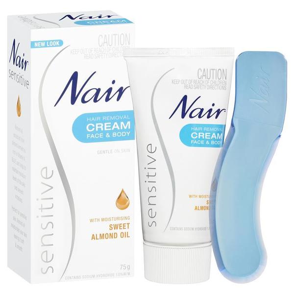 Nair 헤어 리무빙 크림 센시티브 스킨 75g, Nair Hair Removing Cream Sensitive Skin 75g