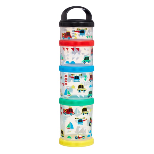 Big Adventures Snack N Stack Containers X4 BLACK 443756