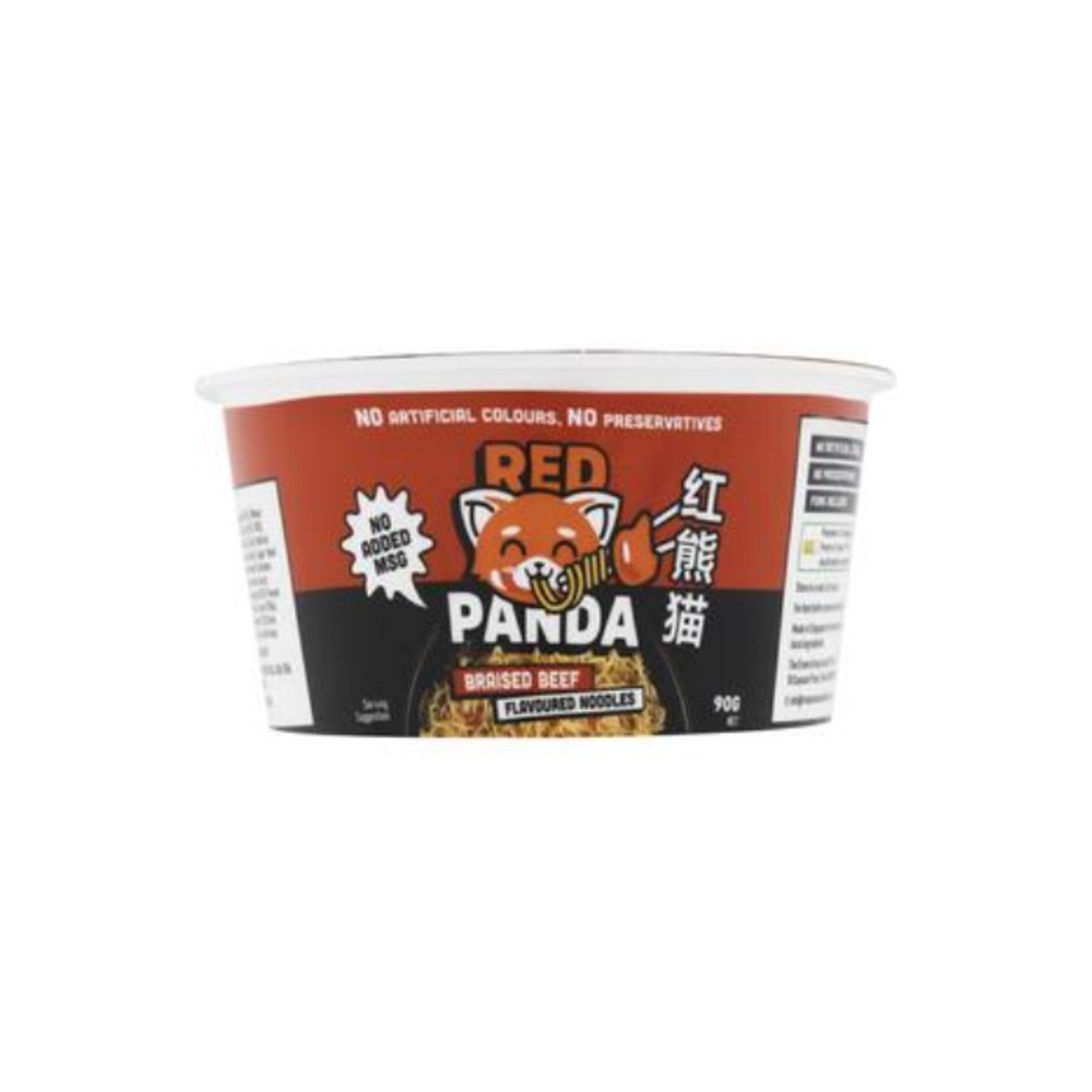 레드 판다 브레이즈드 비프 플레이버드 누들스 보울 90g, Red Panda Braised Beef Flavoured Noodles Bowl 90g