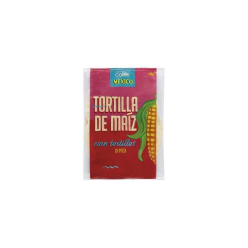 Coles Mexico Corn Tortillas De Maiz 10 pack 280g