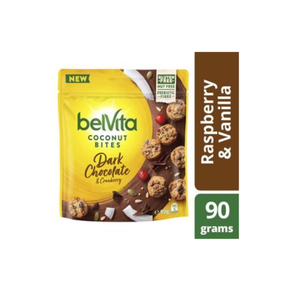 벨비타 초코렛 &amp; 크랜베리 코코넛 바이트 90g, Belvita Chocolate &amp; Cranberry Coconut Bites 90g