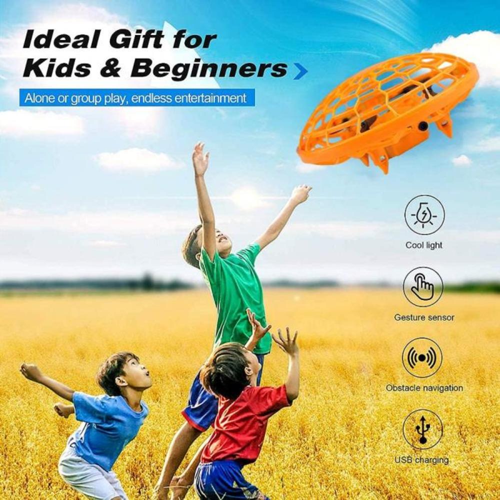 Hand Operated Drones,Hands Free Mini Drone Helicopter, Easy Indoor UFO Flying Ball Drone Toys for Kids or Adults,Blue B08QF5FCZ5