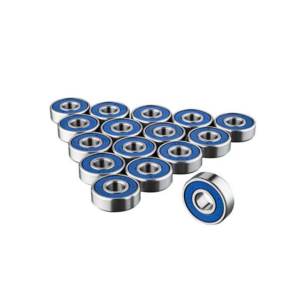 608RS Skateboard Bearings x 16 Frictionless Abec 9 Roller Bearing for Skate boards by Trixes B00EPNN62M