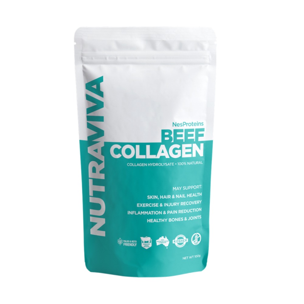 누트라비바 네스프로틴 비프 콜라겐 (콜라겐 하이드롤리세이트) 100g, NutraViva NesProteins Beef Collagen (Collagen Hydrolysate) 100g