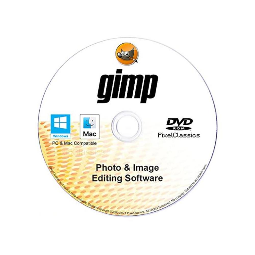 GIMP Photo Editor 2021 Premium Professional Image Editing Software CD Compatible with Windows 10 8.1 8 7 Vista XP PC 32 &amp; 64-Bit, macOS, Mac OS X &amp; Linux – Lifetime License, No Mon B07JHJ3DTC