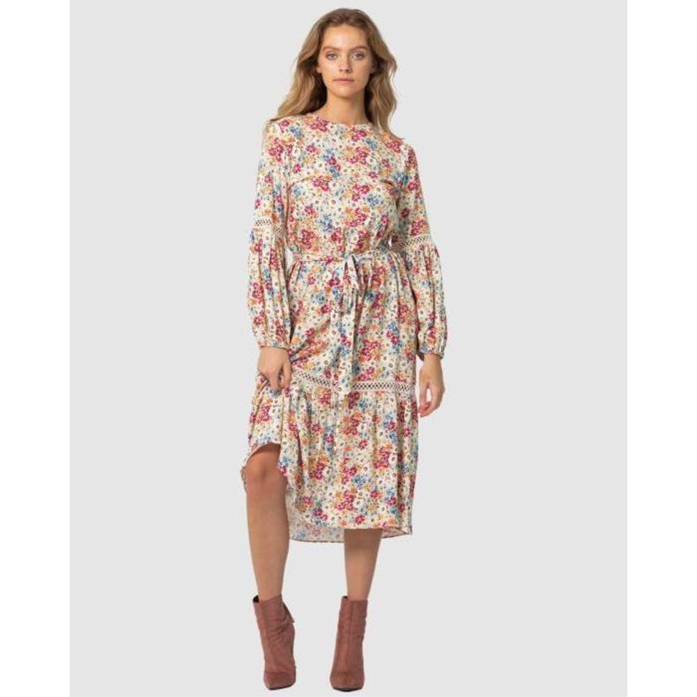 Three of Something Light Meadow Floral Clovelly Midi Dress TH909AA20RKL