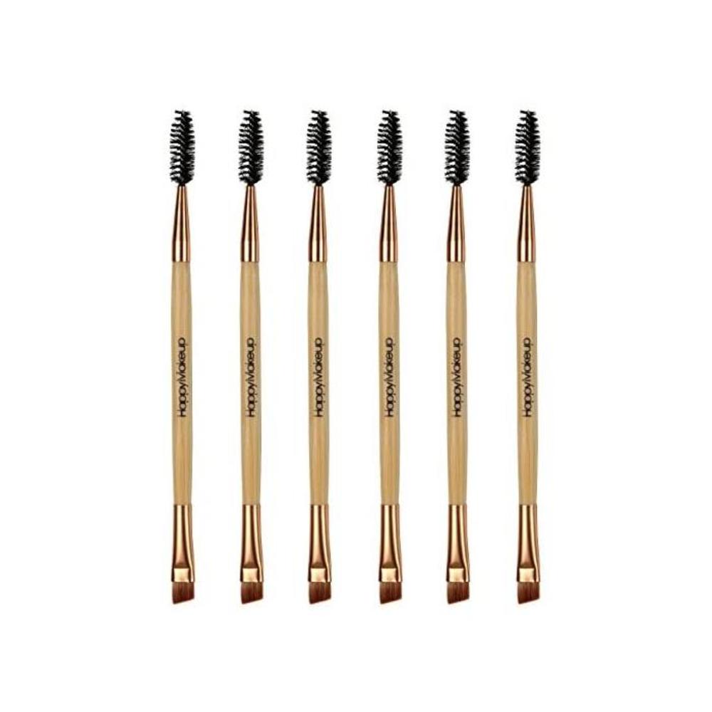 CCbeauty 6-Packs Double Ended Spoolie and Angled Eyebrow Brushes Set Makup Eyebrow Kit and Eyebrow Comb for Application of Brow Powders Waxes Gels and Blends (#3) B0732SJ256