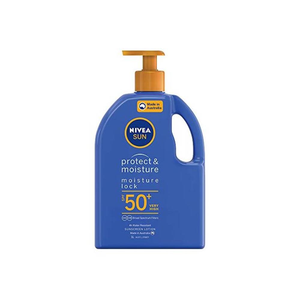 NIVEA SUN Protect &amp; Moisturising 4 Hour Water Resistant Sunscreen Lotion. Made in Australia with Vitamin E &amp; Panthenol, SPF50+ 1L B077GR6L2D