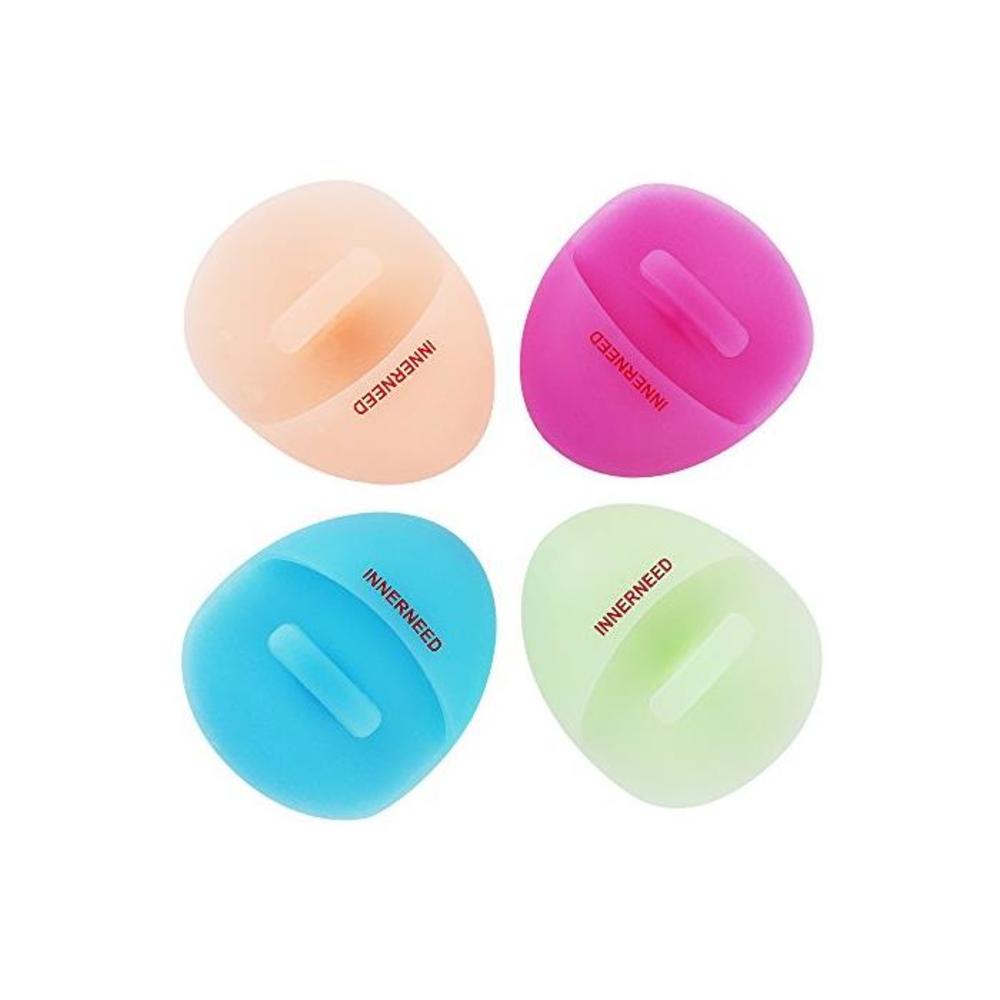 Super Soft Silicone Face Cleanser and Massager Brush Manual Facial Cleansing Brush Handheld Mat Scrubber For Sensitive, Delicate, Dry Skin (4pcs set) B01M3Z5172