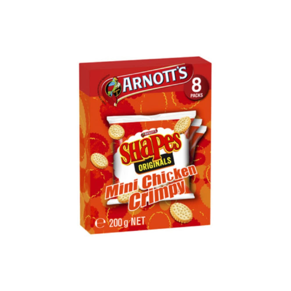 아노츠 크래커 크림피 치킨 쉐입스 8 팩 200g, Arnotts Crackers Crimpy Chicken Shapes 8 Pack 200g