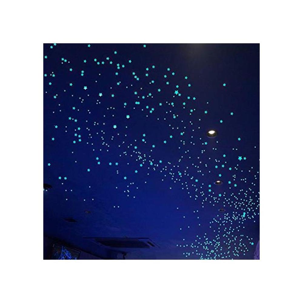 Glow in The Dark Stars for Ceiling 633 Pcs Realistic 3D Stickers Starry Sky Shining Decal Decoration Perfect for Kids Bedroom Bedding Room Gifts B07VZVZFTX