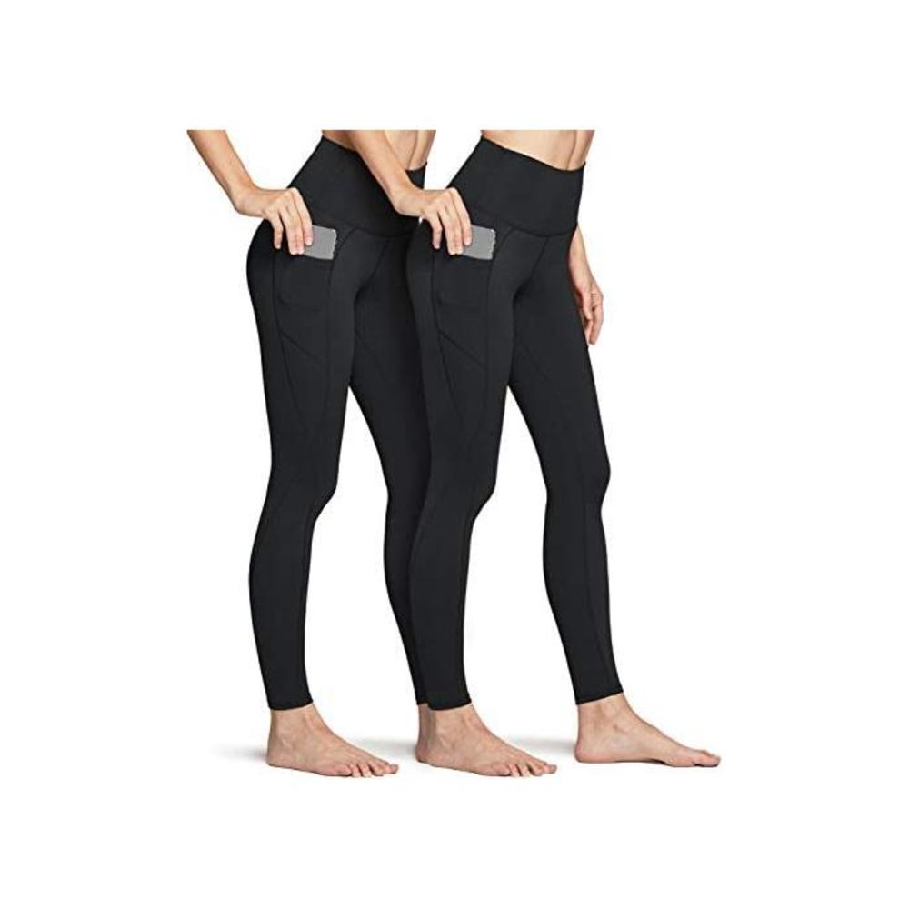 TSLA High-Waist/Mid-Waist Yoga Pants with Pockets, Tummy Control Yoga Leggings, Non See-Through 4 Way Stretch Workout Running Tights B09534C1MH