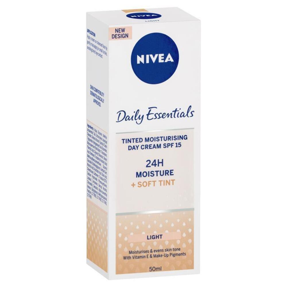니베아 비지쥐 데일리 에센셜 틴트 모이스쳐라이징 데이 크림 라이트 50ml, Nivea Visage Daily Essentials Tinted Moisturising Day Cream Light 50ml