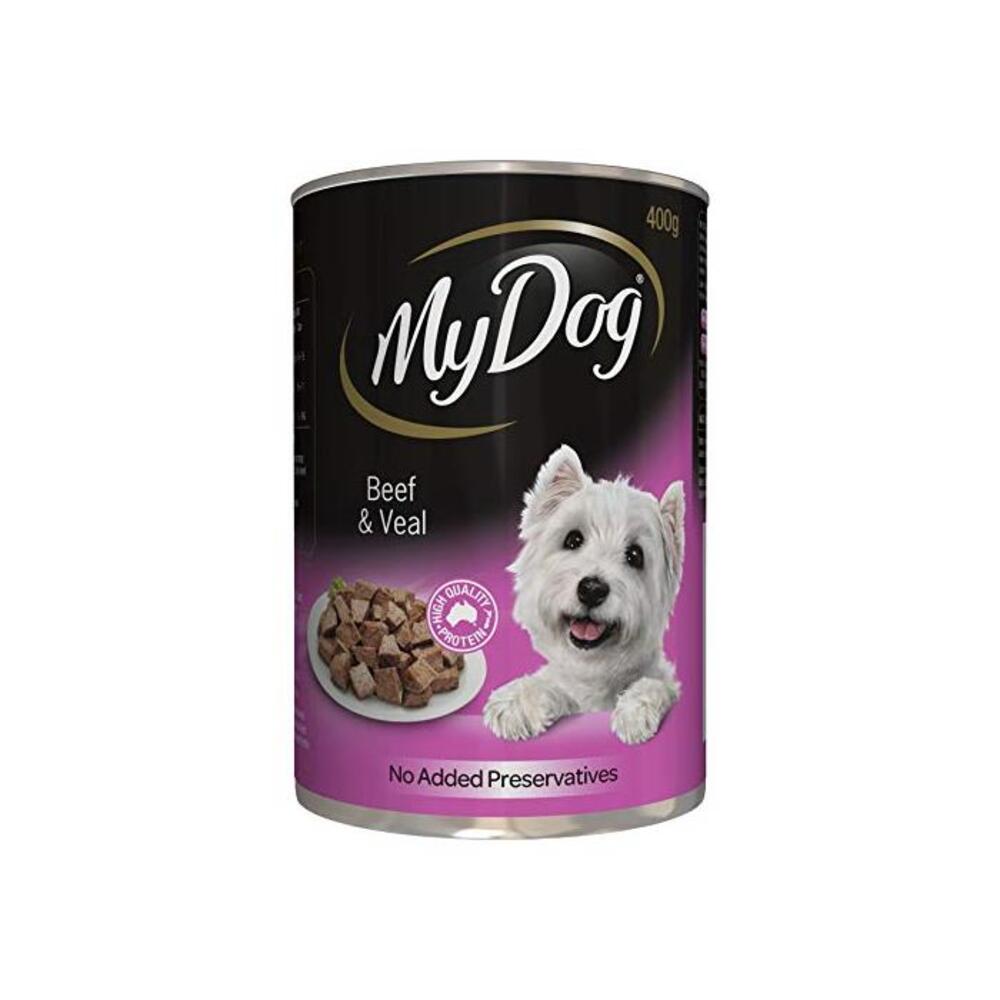 My Dog Beef and Veal Wet Dog Food, 400G Can 24 Pack, Adult, Small/Medium B07GZN16GC