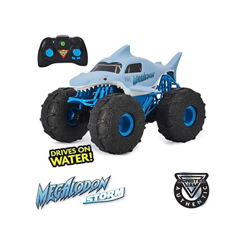 Monster Jam, Official Megalodon Storm All-Terrain Remote Control Monster Truck Toy Vehicle, 1:15 Scale B081VVJ33X