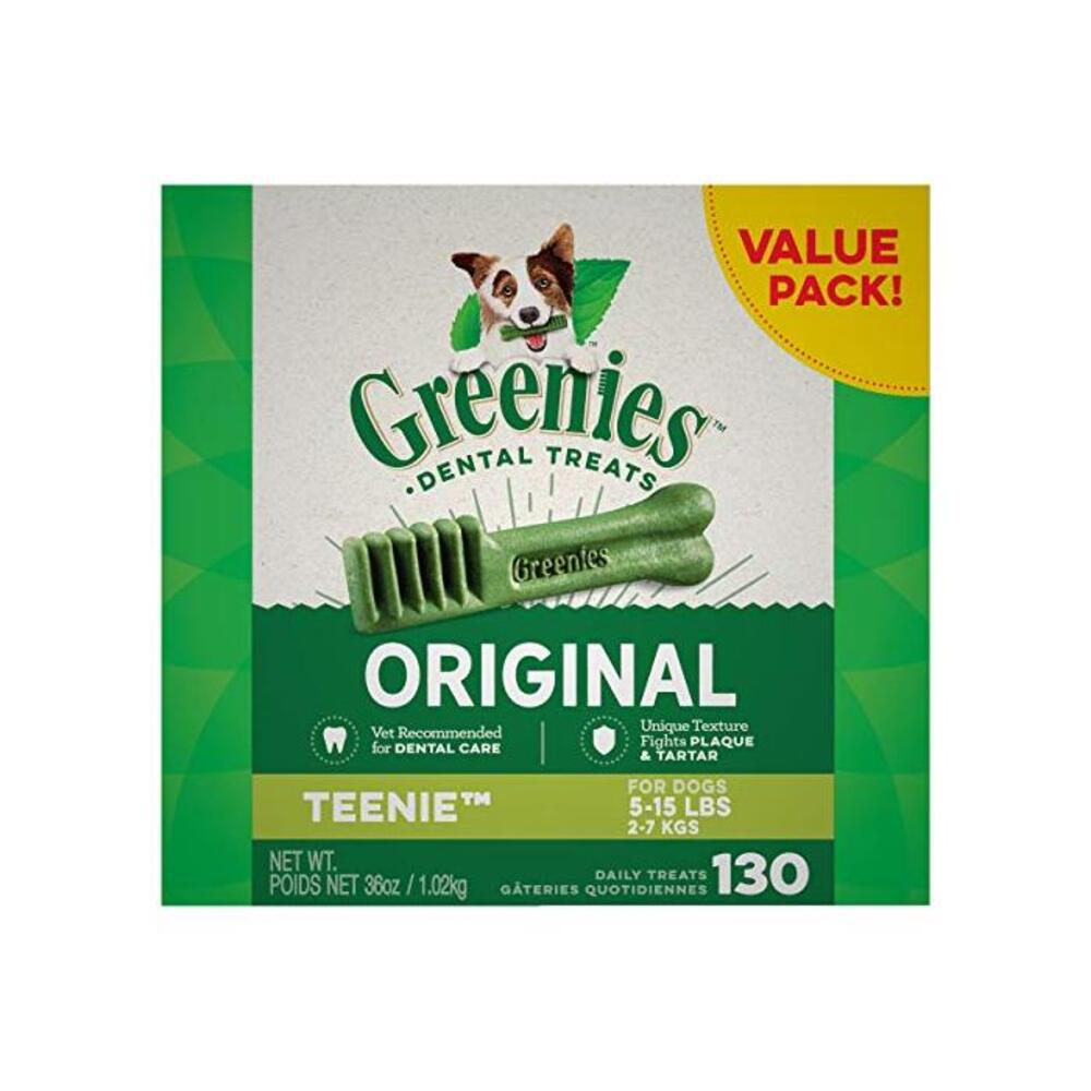 Greenies Original Teenie Dental Dog Treat, 1kg (130 treats), Adult, Small/Medium/Large B006W6YHYQ