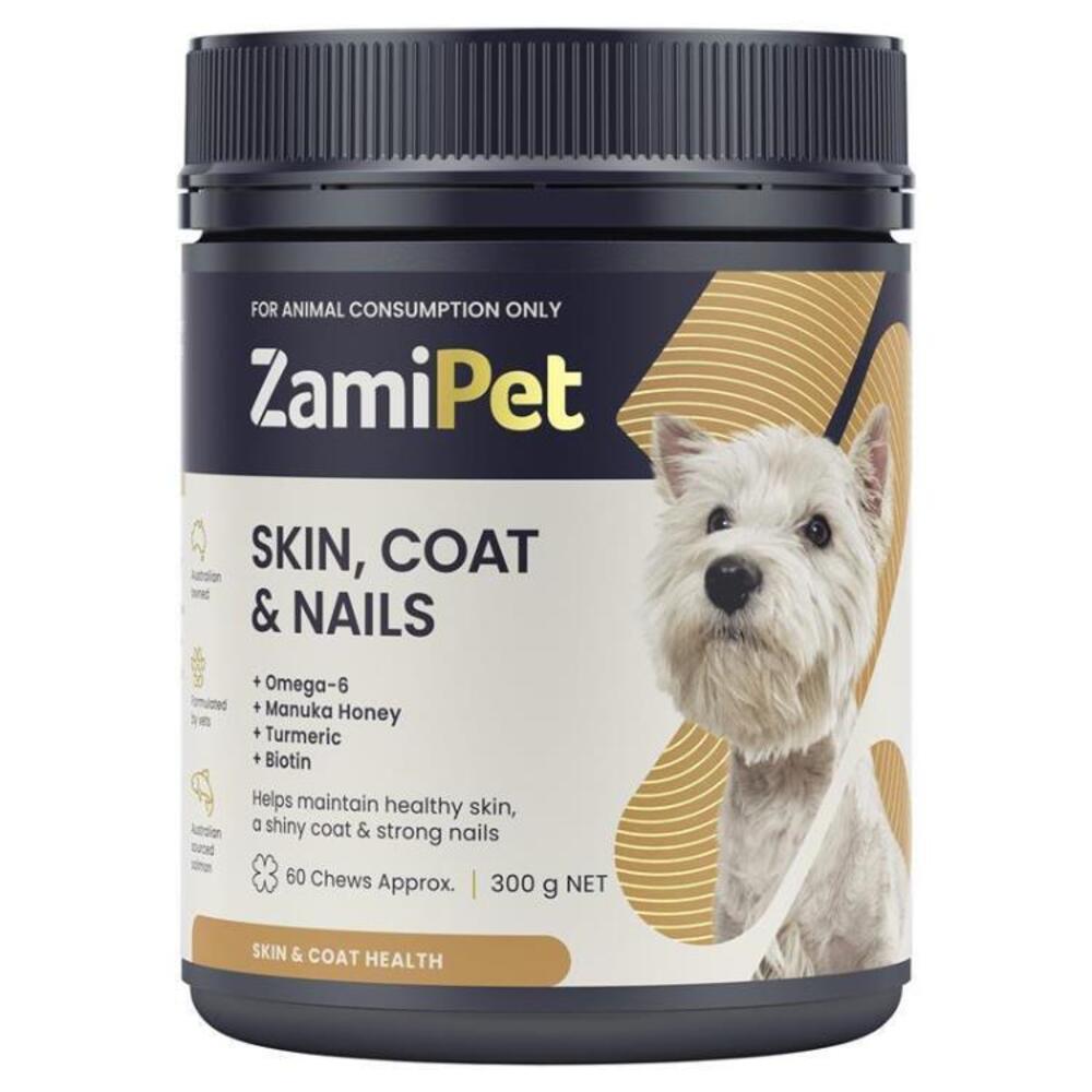 ZamiPet Skin Coat &amp; Nails For Dogs 300g 60 Chews