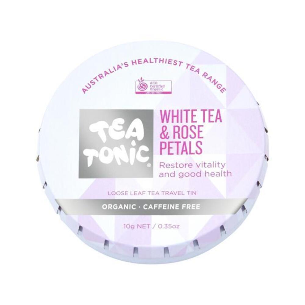 Tea Tonic Organic White Tea &amp; Rose Petals Tea Travel Tin 10g