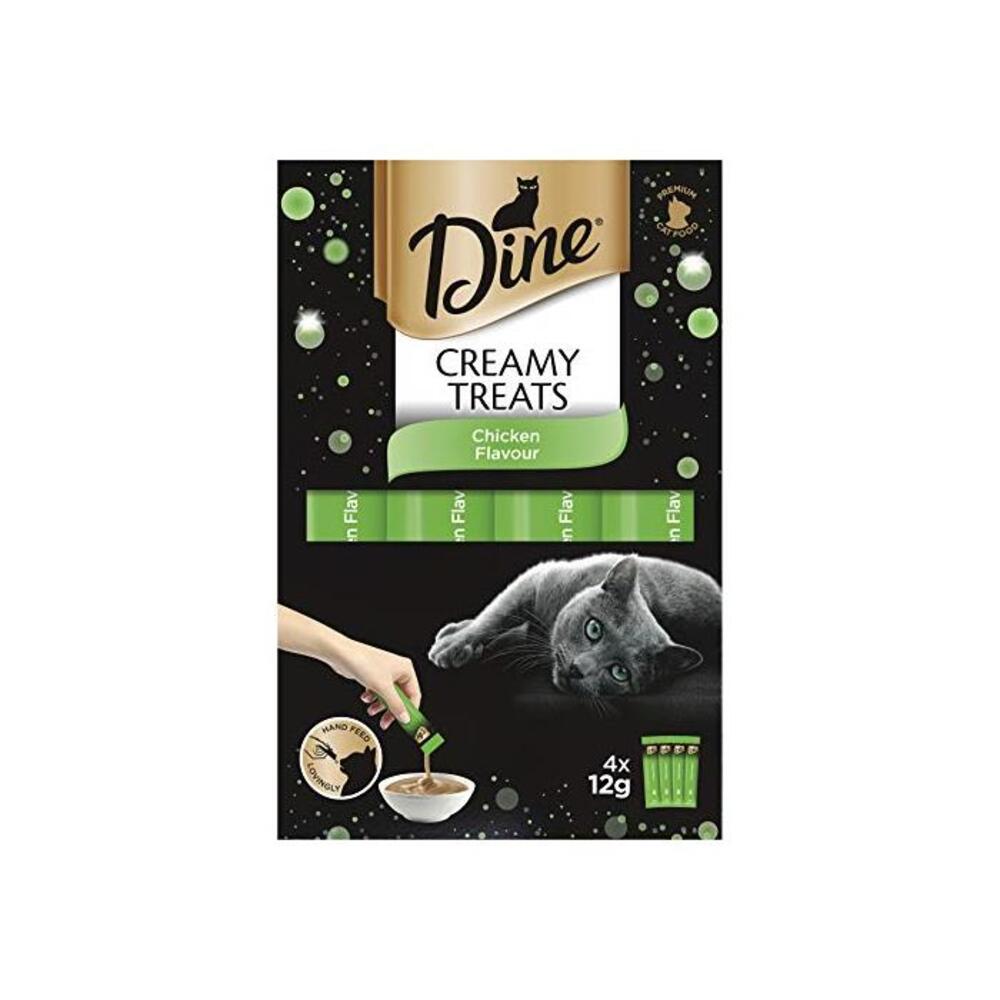 DINE Creamy Treats Chicken Flavour Cat Treats, Adult, 32 x 12g pack B07G3FD77P