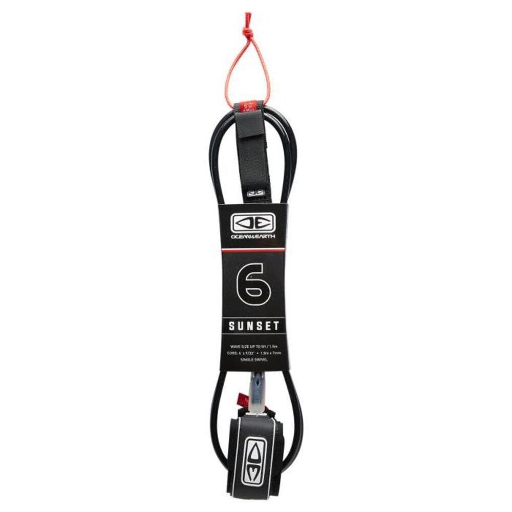 OCEAN AND EARTH Sunset 60 Leash BLACK-BOARDSPORTS-SURF-OCEAN-AND-EARTH-LEASHES-LS6