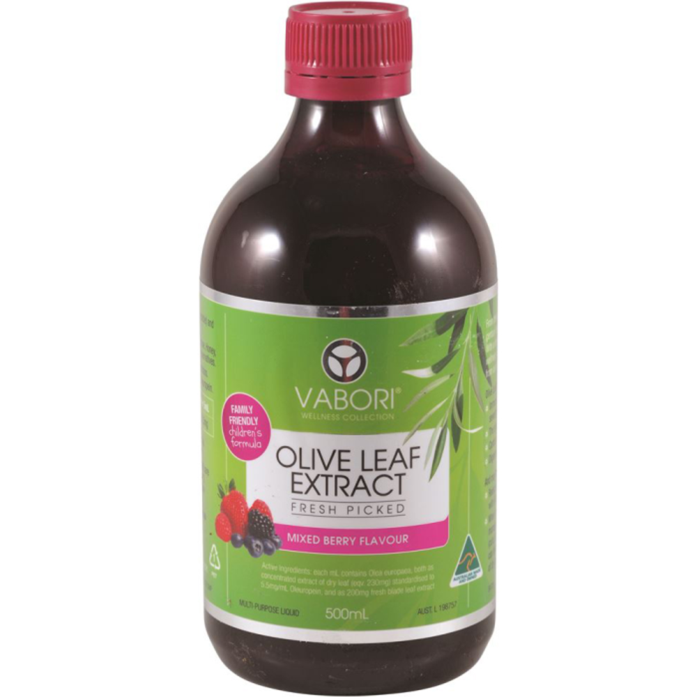 베이보리 올리브 리프 익스트렉트 (프레쉬 픽크드) 믹스드 베리 플레이버 500ml, Vabori Olive Leaf Extract (Fresh Picked) Mixd Berry Flavour 500ml