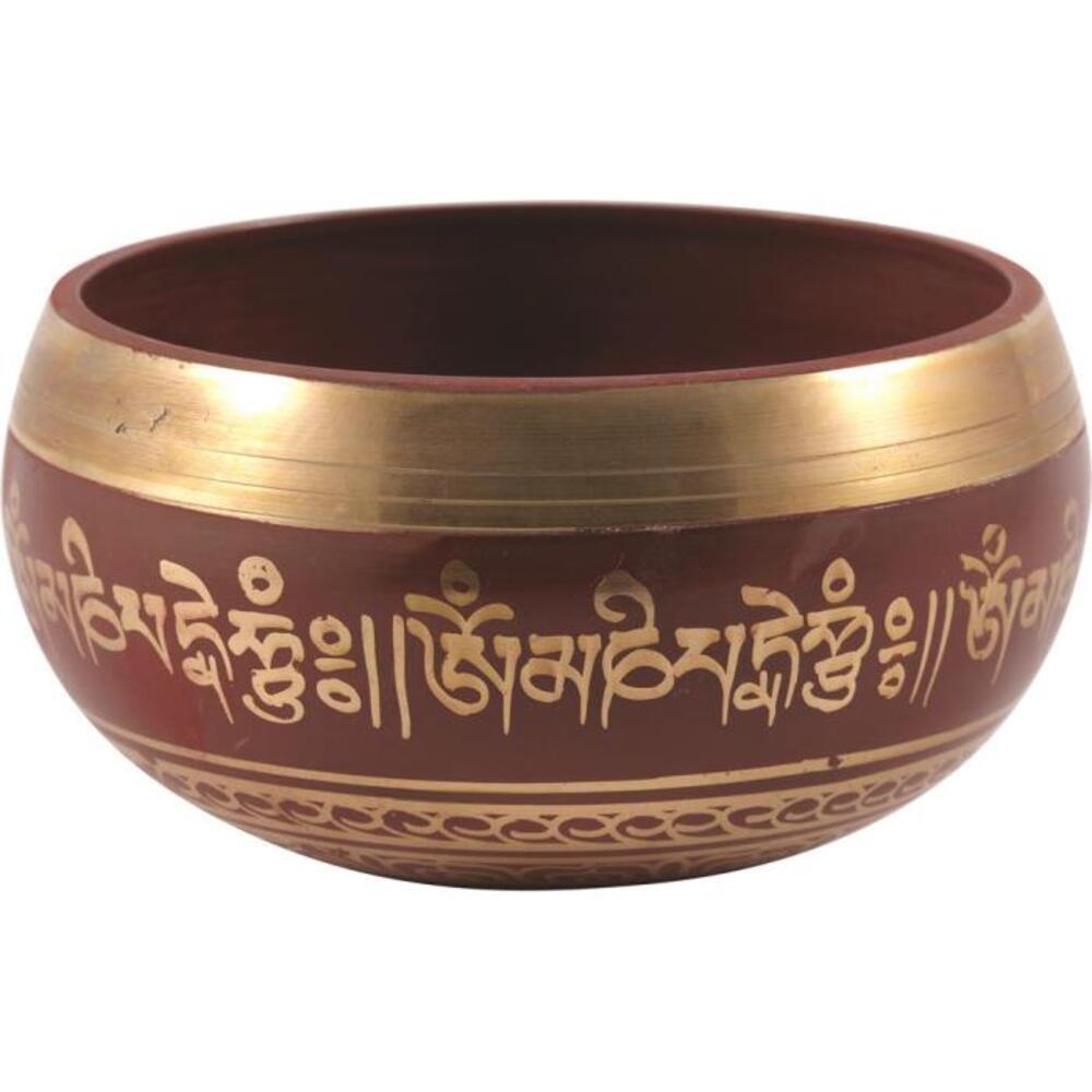 솔트코 티베탄 사이닝 보울 레드 미디엄 (12cm), SaltCo Tibetan Singing Bowl Red Medium (12cm)