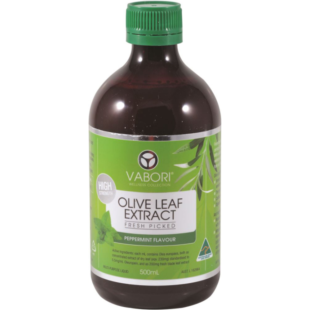 베이보리 올리브 리프 익스트렉트 (프레쉬 픽크드) 페퍼민트 500ml, Vabori Olive Leaf Extract (Fresh Picked) Peppermint 500ml