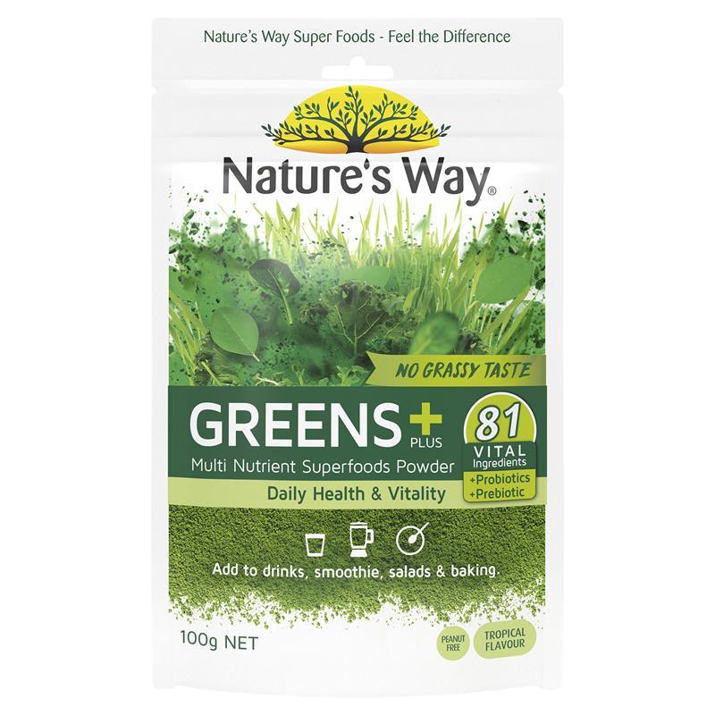 네이쳐스웨이 슈퍼푸드 그린 플러스 100g Natures Way SuperFoods Greens Plus 100g